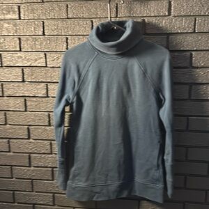 LULULEMON Sweatshirt Womens 4 Blue Teal To You Tunic Submarine Turtleneck (D)